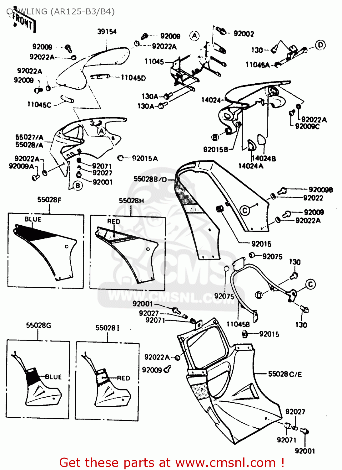 COWLING (AR125-B3/B4) AR125B3 1986 UNITED KINGDOM FRANCE