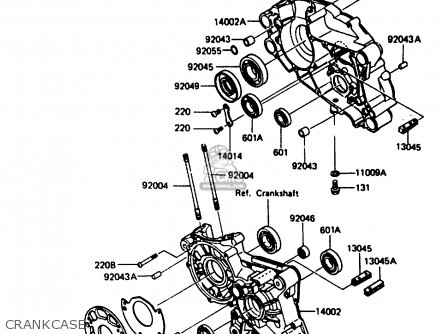 CRANKCASE - AR125B3 1986 UNITED KINGDOM FRANCE