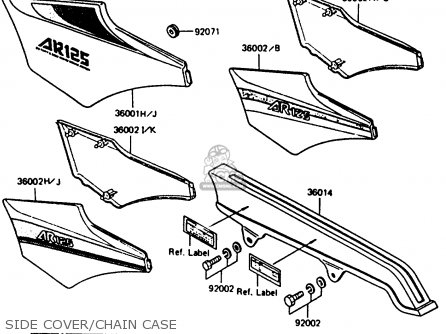 SIDE COVER/CHAIN CASE - AR125B3 1986 UNITED KINGDOM FRANCE