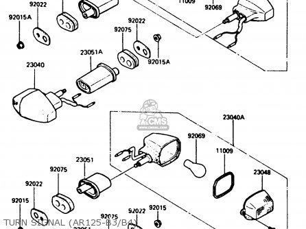 TURN SIGNAL (AR125-B3/B4) - AR125B3 1986 UNITED KINGDOM FRANCE