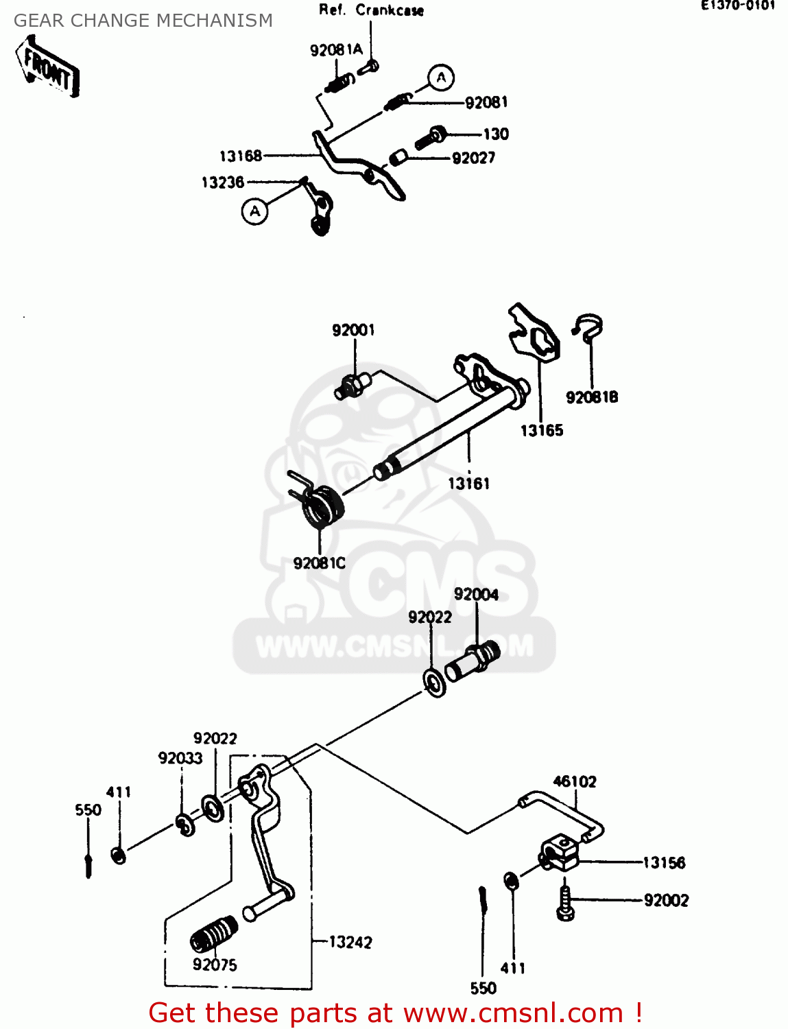 GEAR CHANGE MECHANISM AR125B4 1987 UNITED KINGDOM FRANCE