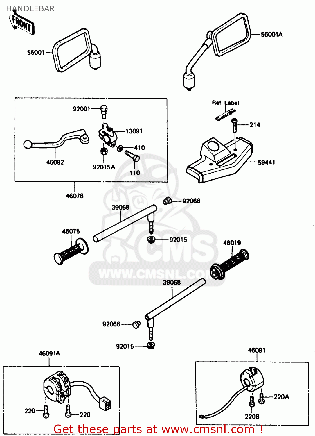 HANDLEBAR AR125B4 1987 UNITED KINGDOM FRANCE
