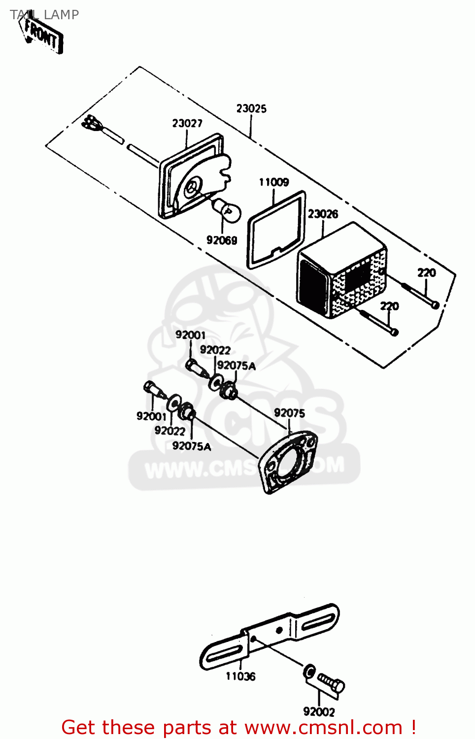 TAIL LAMP AR125B4 1987 UNITED KINGDOM FRANCE