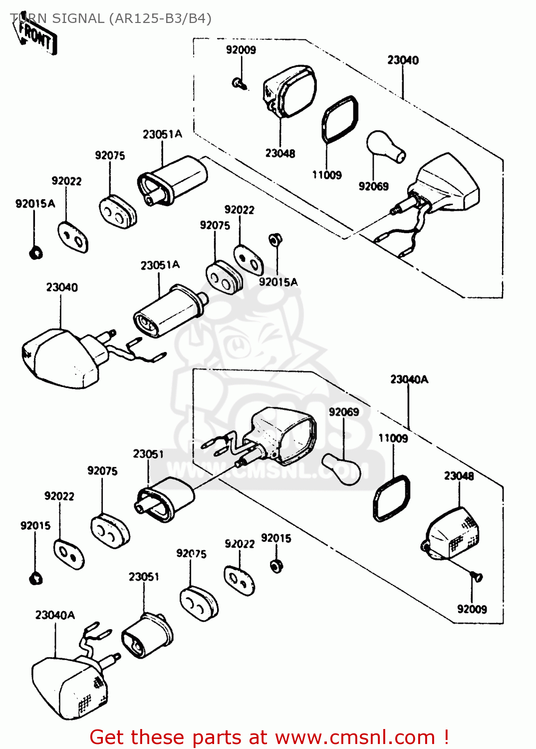 TURN SIGNAL (AR125-B3/B4) AR125B4 1987 UNITED KINGDOM FRANCE