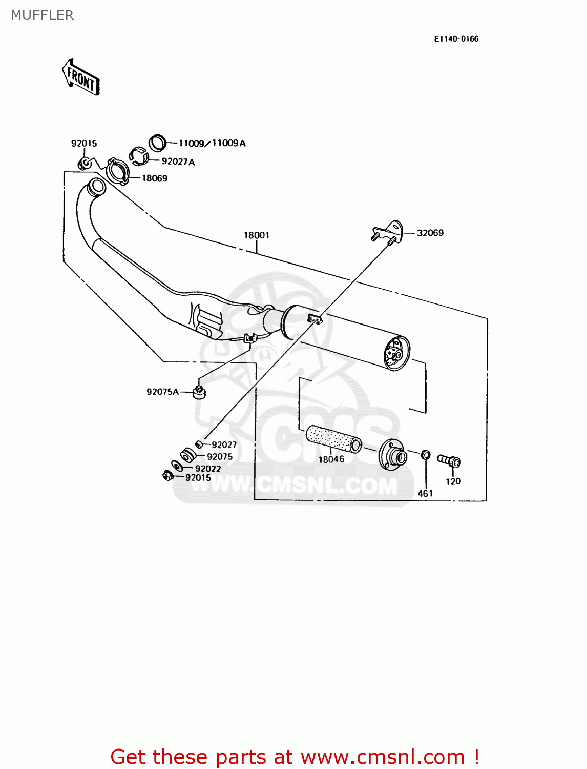 MUFFLER AR125B5 1988 UNITED KINGDOM