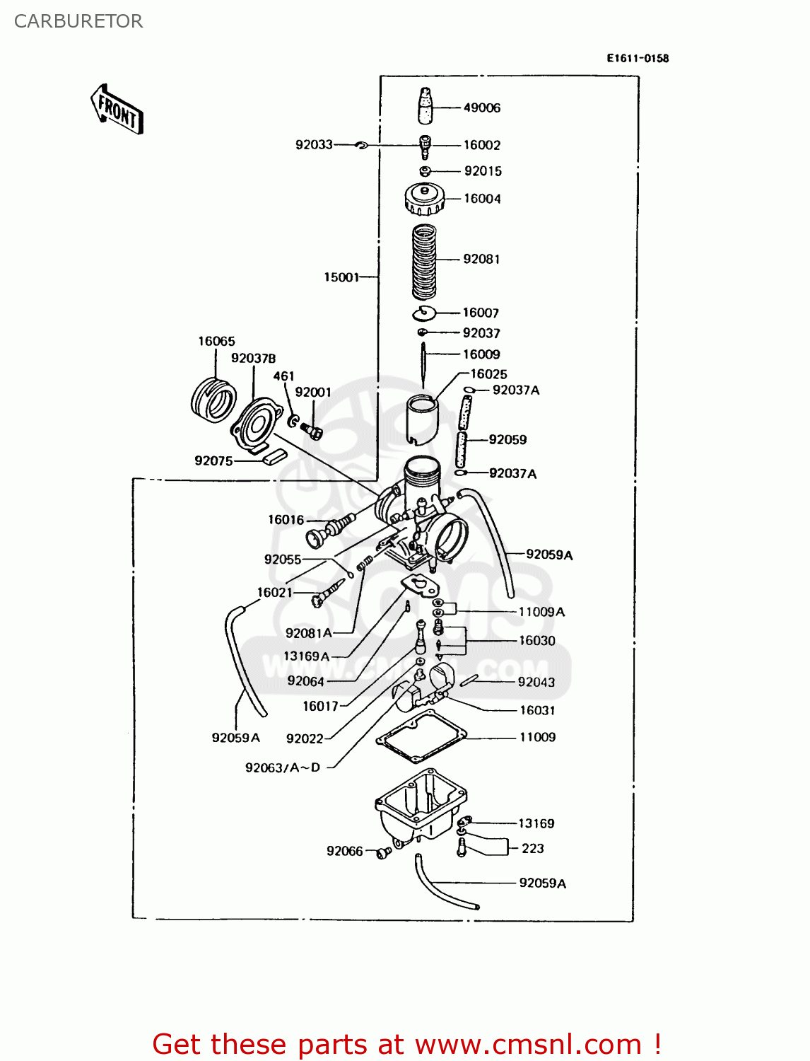 CARBURETOR AR125B5 1988 UNITED KINGDOM