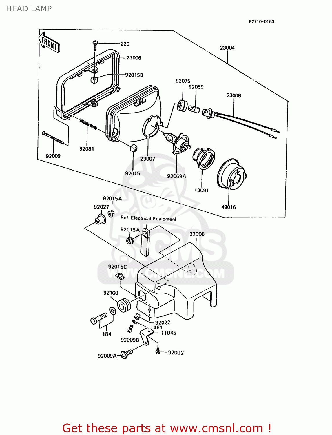 HEAD LAMP AR125B5 1988 UNITED KINGDOM