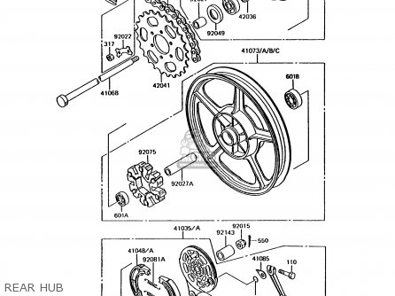 REAR HUB - AR125B5 1988 UNITED KINGDOM
