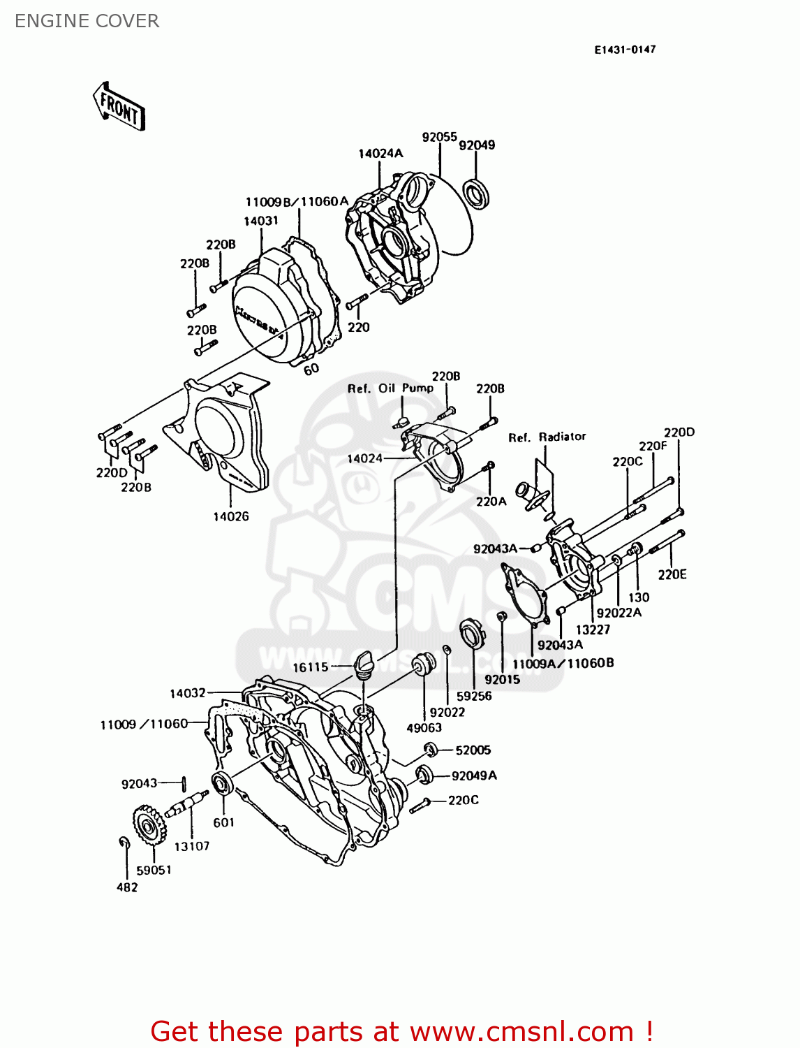ENGINE COVER AR125B7 1990 UNITED KINGDOM