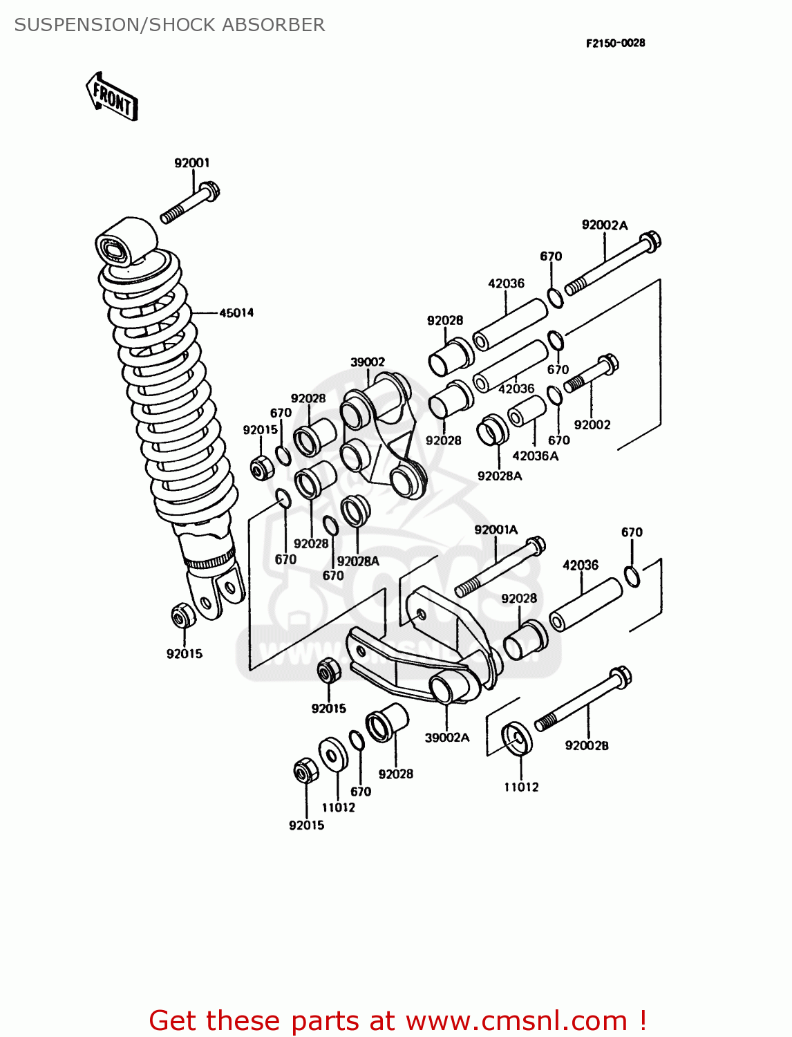 SUSPENSION/SHOCK ABSORBER AR125B7 1990 UNITED KINGDOM