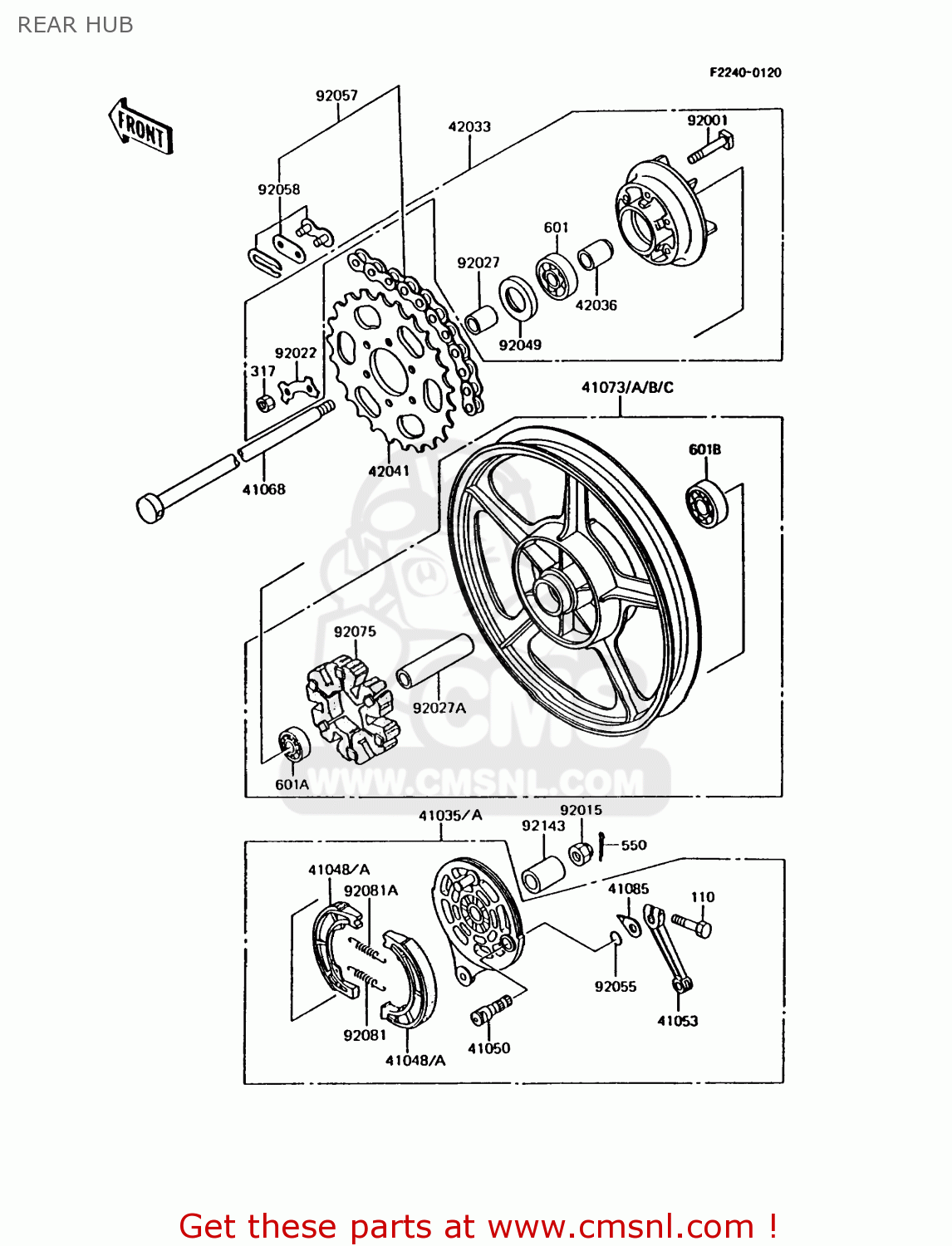 REAR HUB AR125B7 1990 UNITED KINGDOM