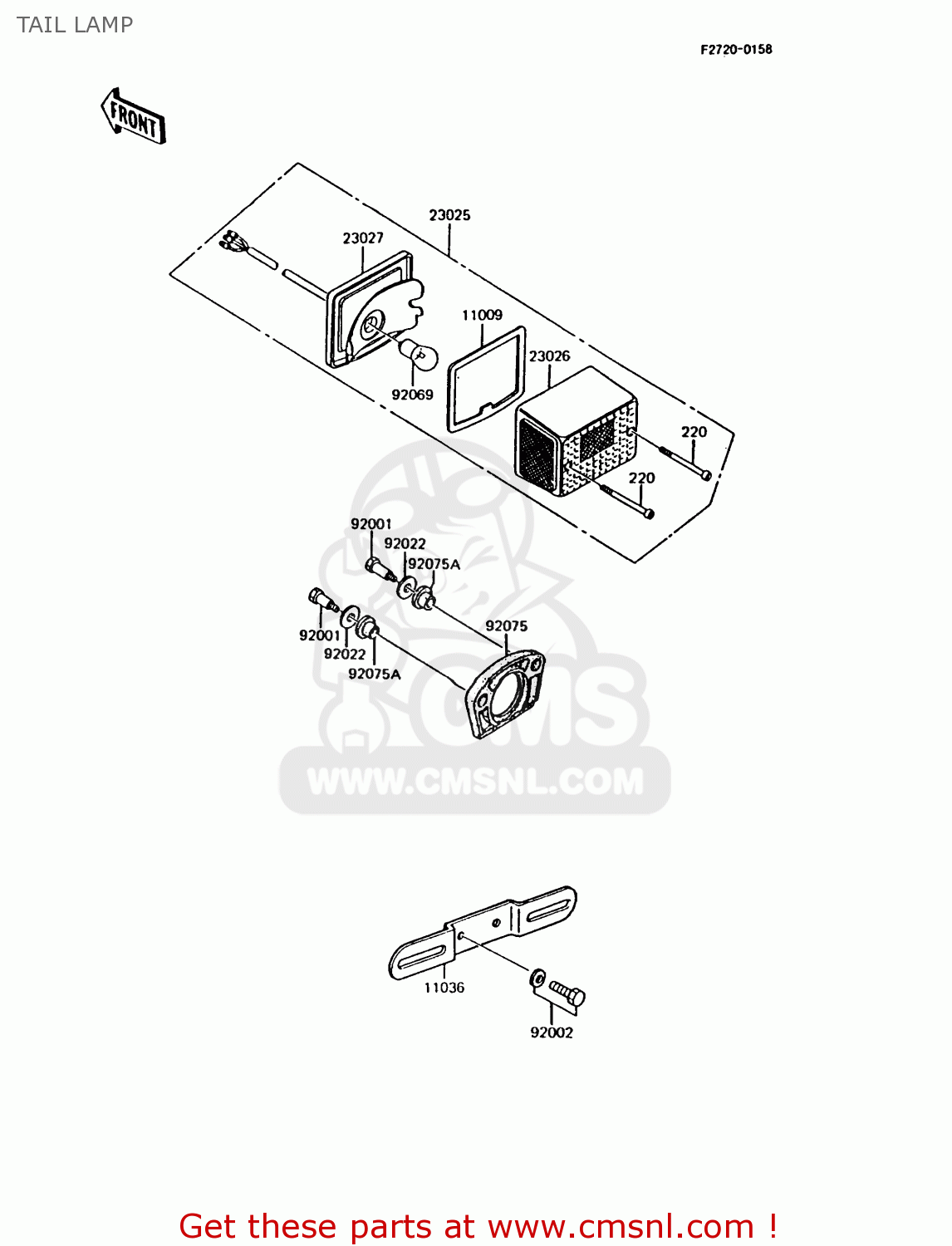 TAIL LAMP AR125B7 1990 UNITED KINGDOM