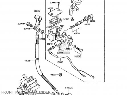 FRONT MASTER CYLINDER - AR125B7 1990 UNITED KINGDOM