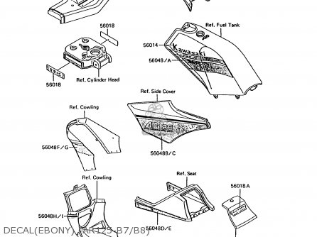 DECAL(EBONY) (AR125-B7/B8) - AR125B7 1990 UNITED KINGDOM