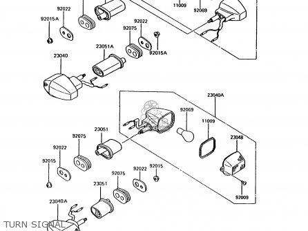 Kawasaki AR125B8 1991 UNITED KINGDOM parts lists and schematics