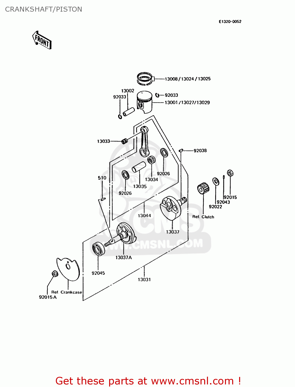 CRANKSHAFT/PISTON AR125B8 1991 UNITED KINGDOM