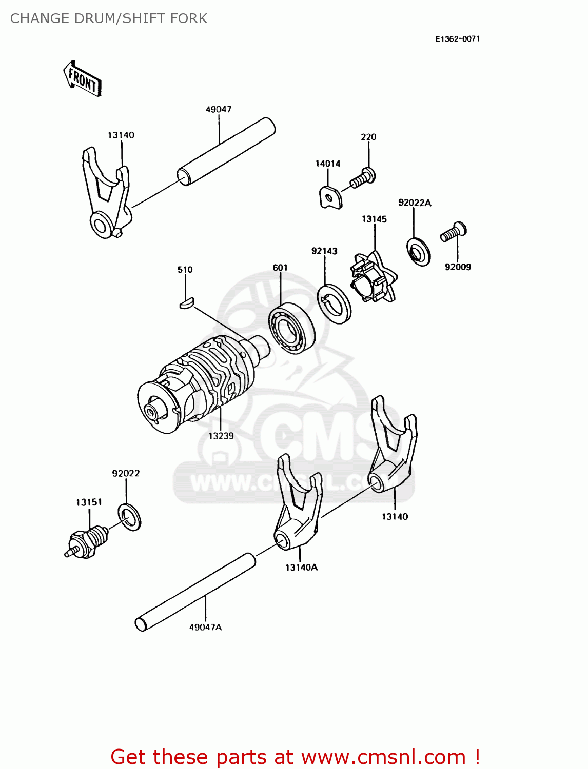 CHANGE DRUM/SHIFT FORK AR125B8 1991 UNITED KINGDOM