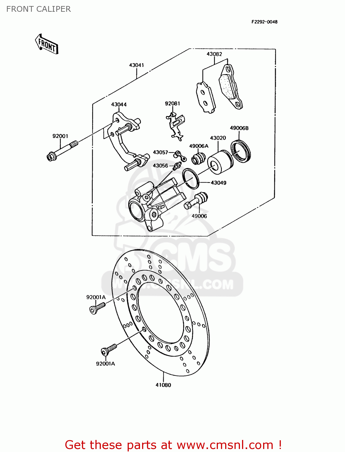 FRONT CALIPER AR125B8 1991 UNITED KINGDOM