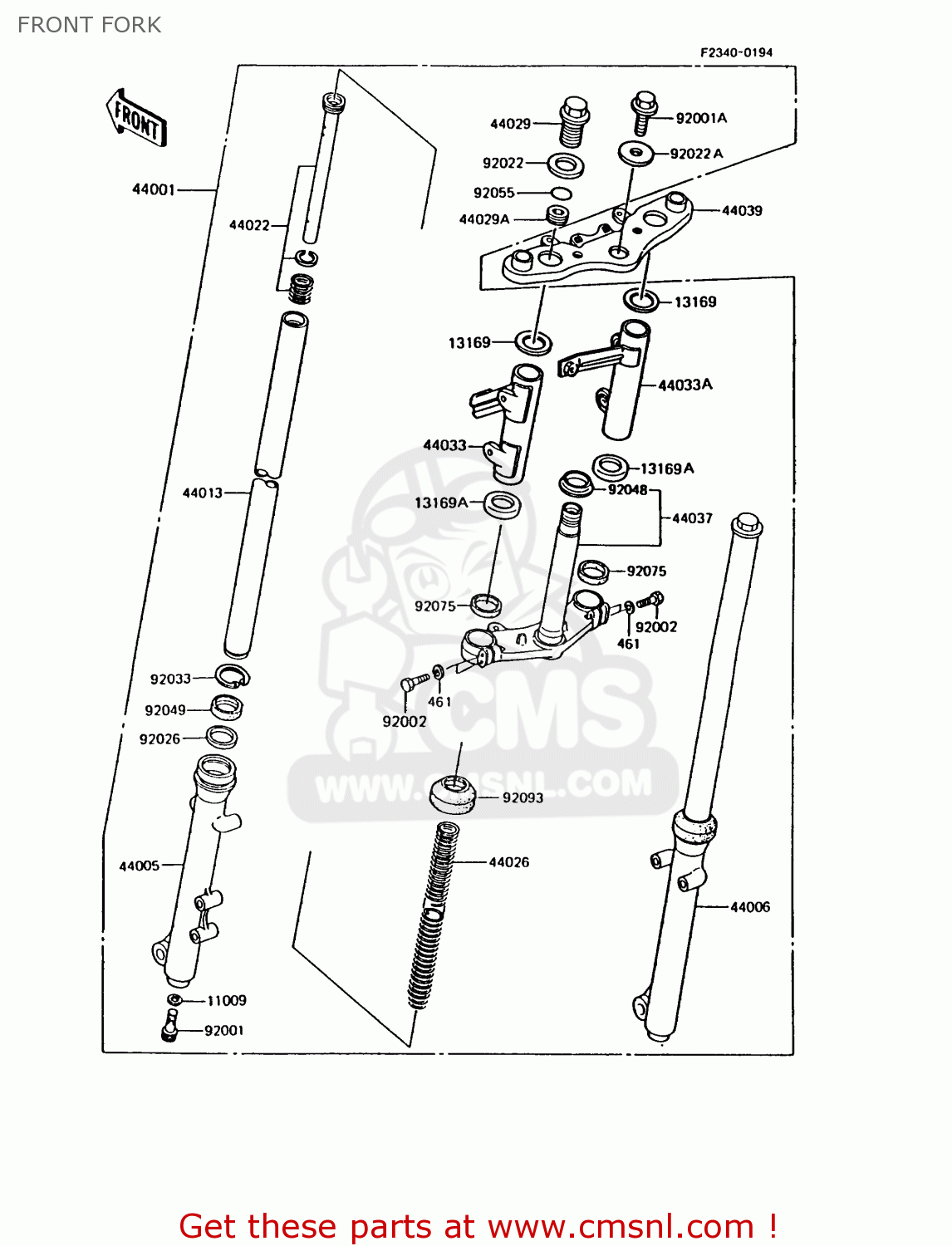 FRONT FORK AR125B8 1991 UNITED KINGDOM