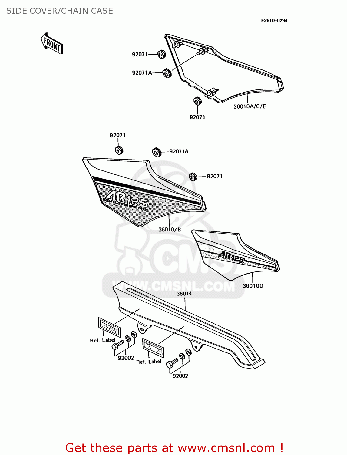 SIDE COVER/CHAIN CASE AR125B8 1991 UNITED KINGDOM