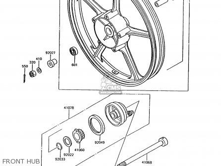 FRONT HUB - AR125B8 1991 UNITED KINGDOM