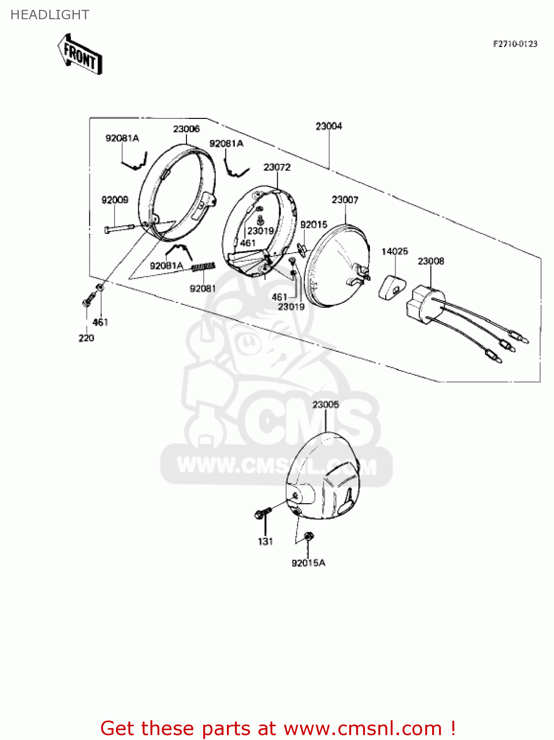 HEADLIGHT AR50A1 1982 USA