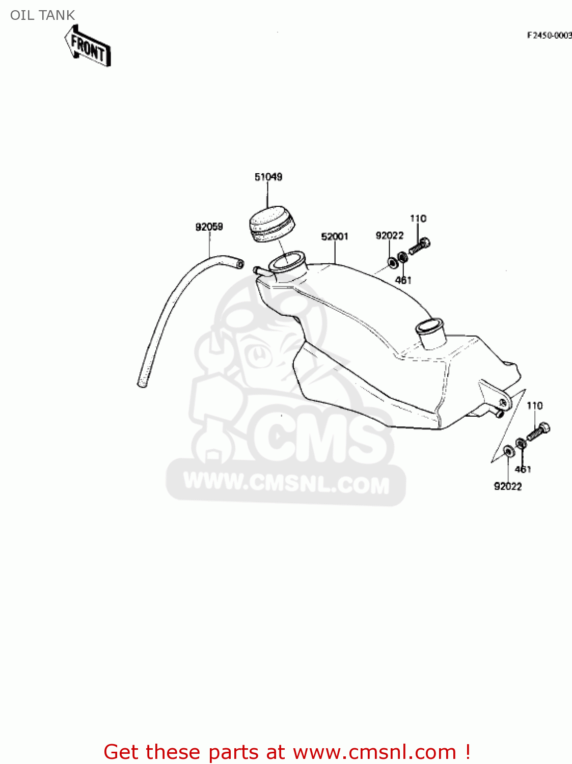 OIL TANK AR50A1 1982 USA