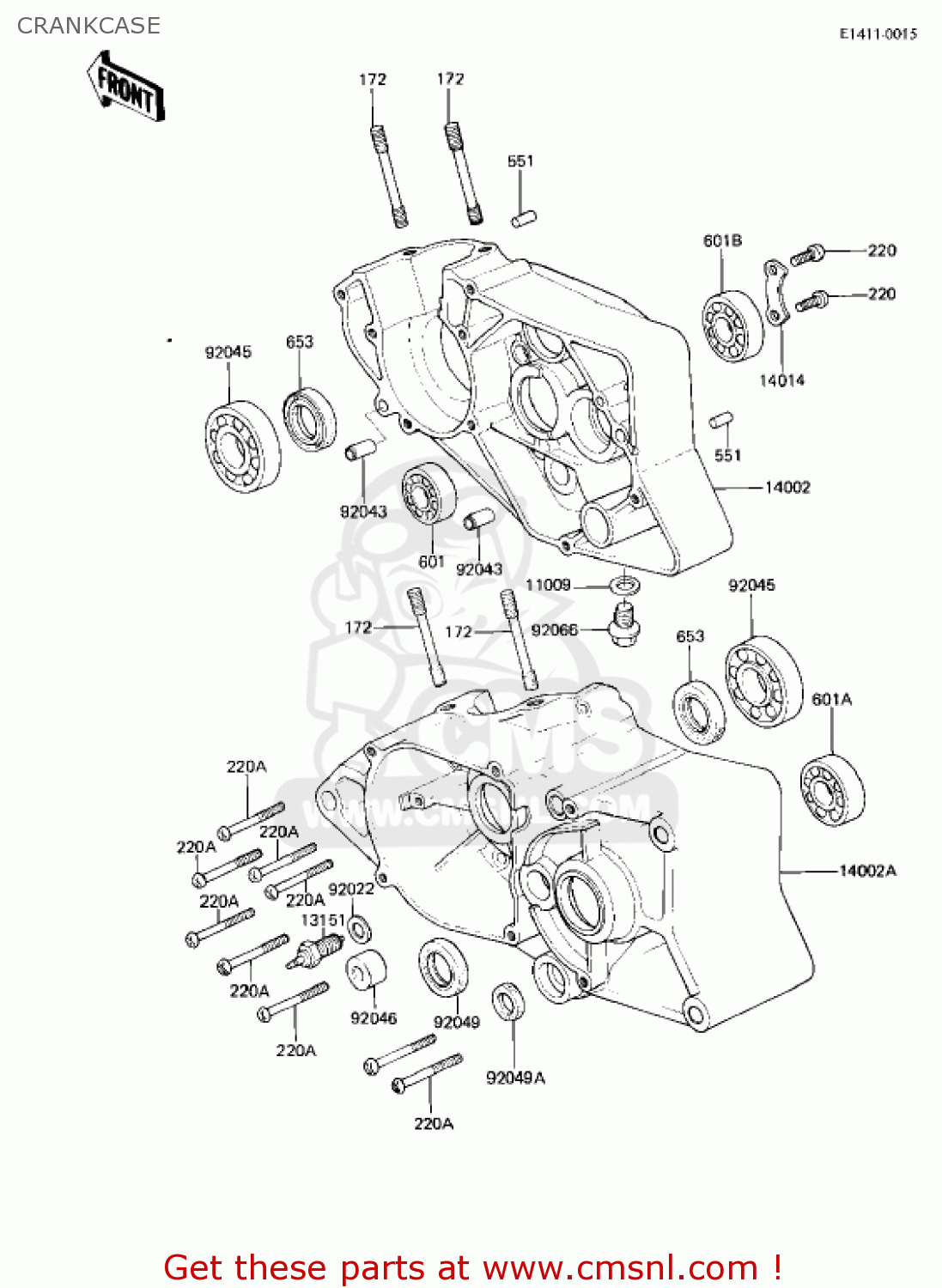 CRANKCASE AR50A1 1982 USA