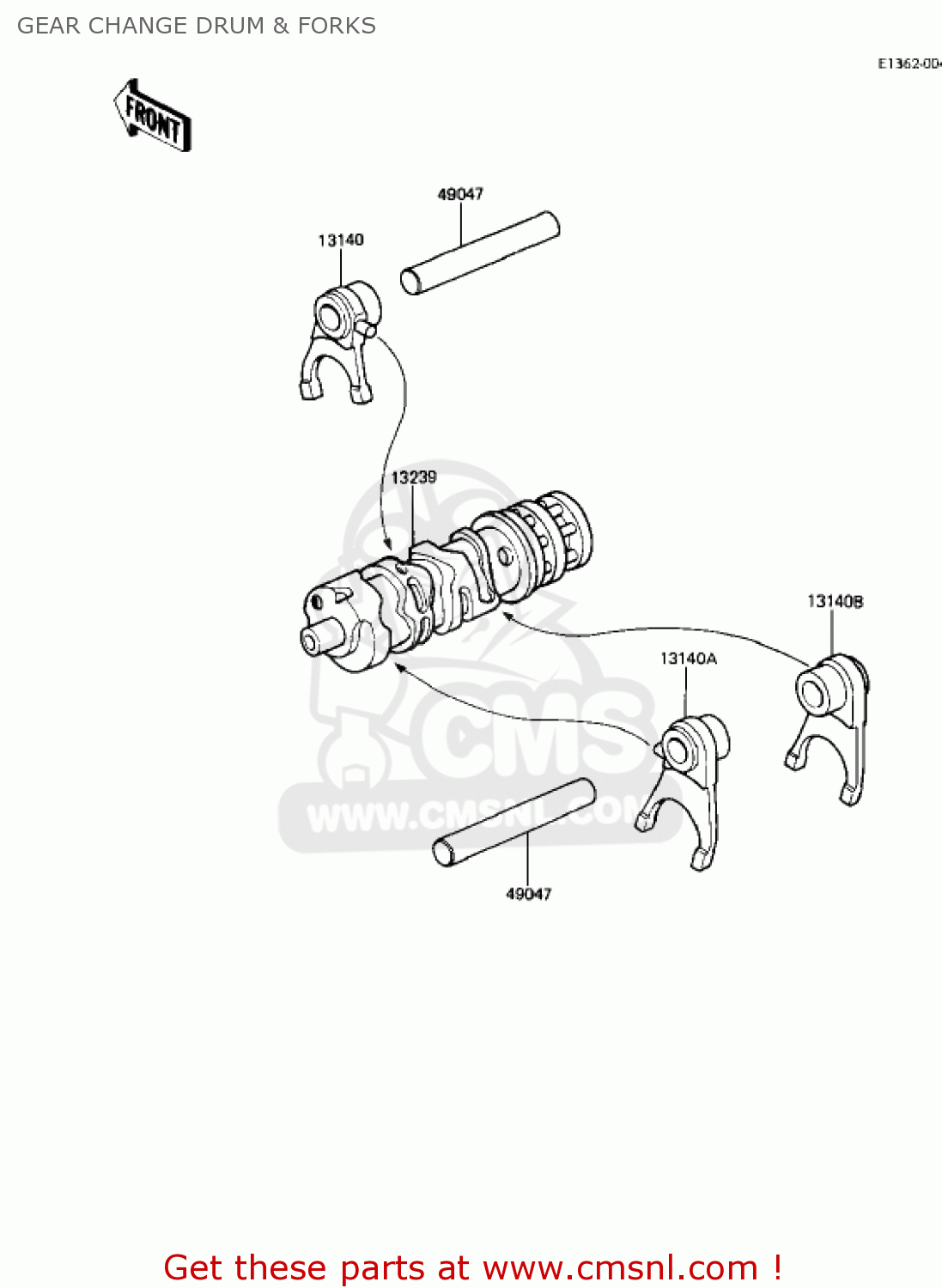 GEAR CHANGE DRUM & FORKS AR50A1 1982 USA