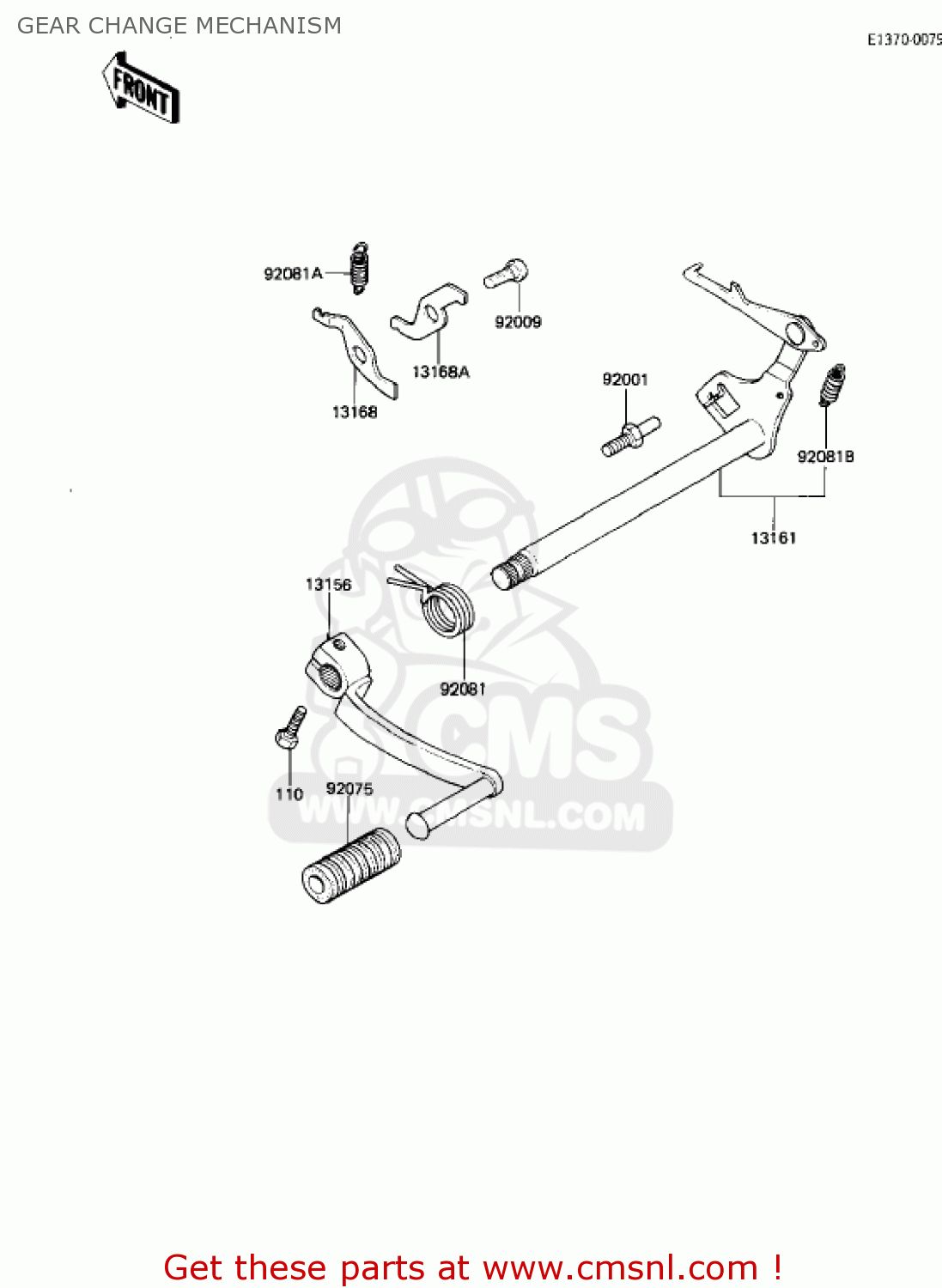 GEAR CHANGE MECHANISM AR50A1 1982 USA