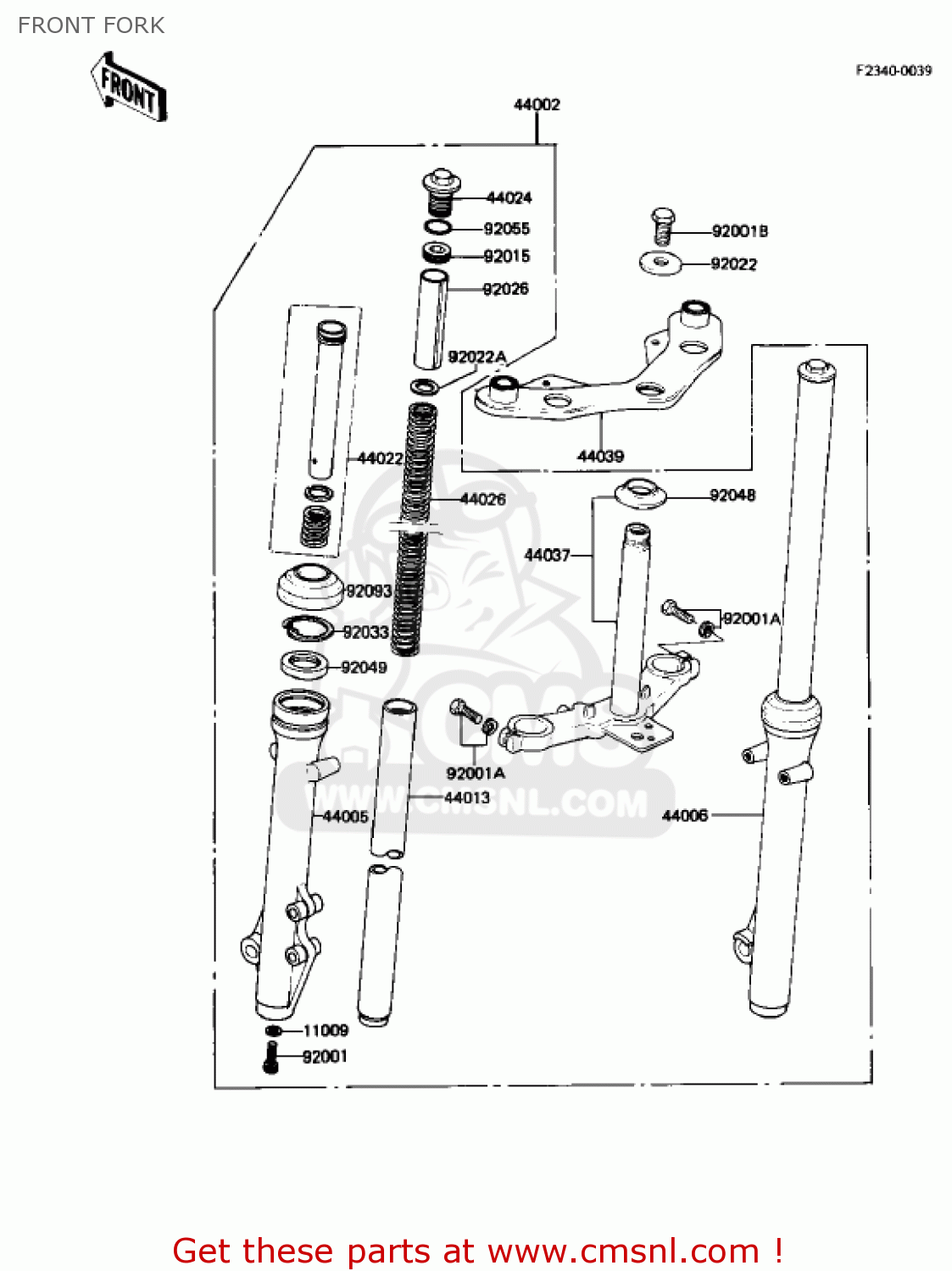 FRONT FORK AR50A1 1982 USA