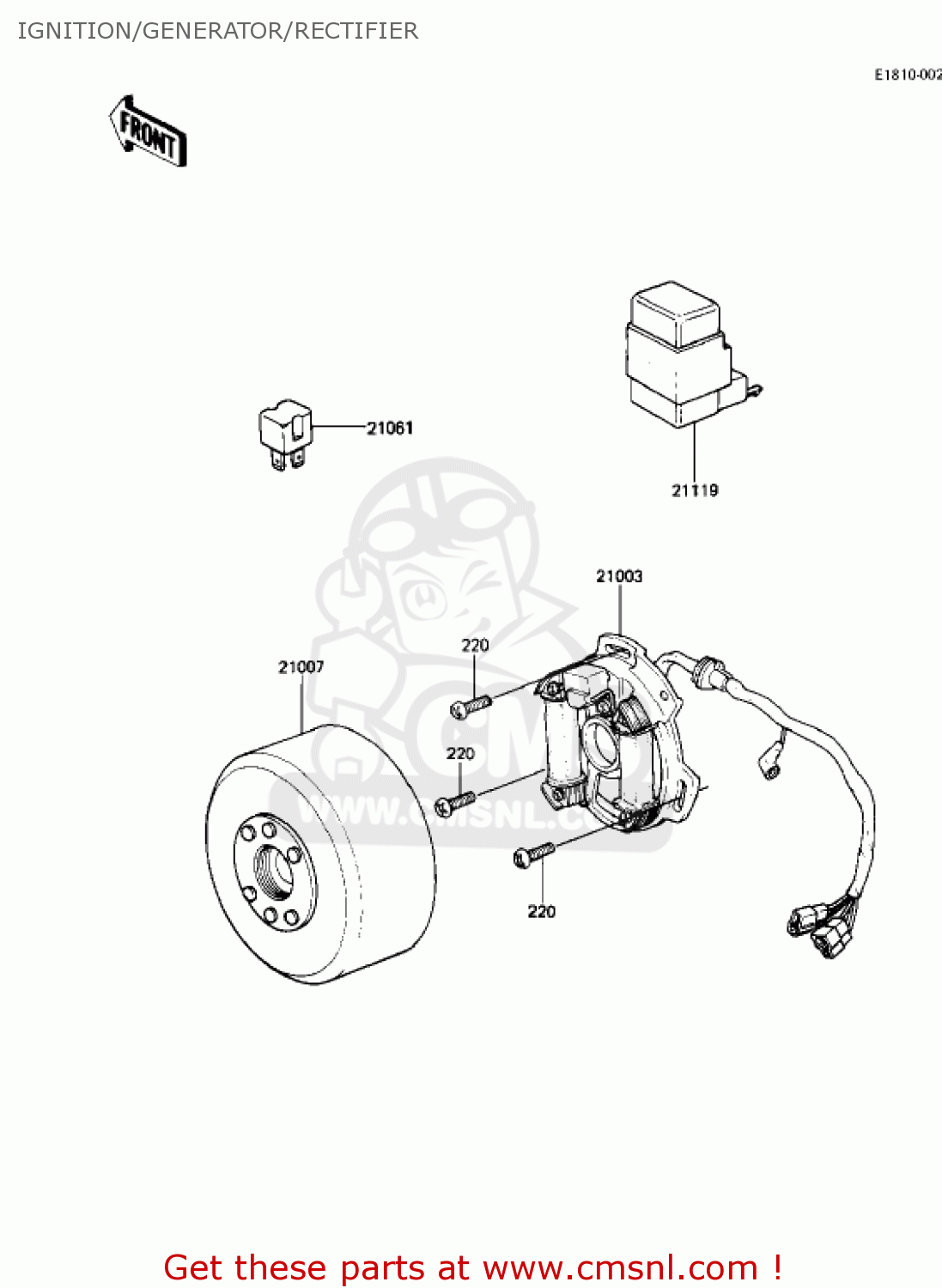 IGNITION/GENERATOR/RECTIFIER AR50A1 1982 USA