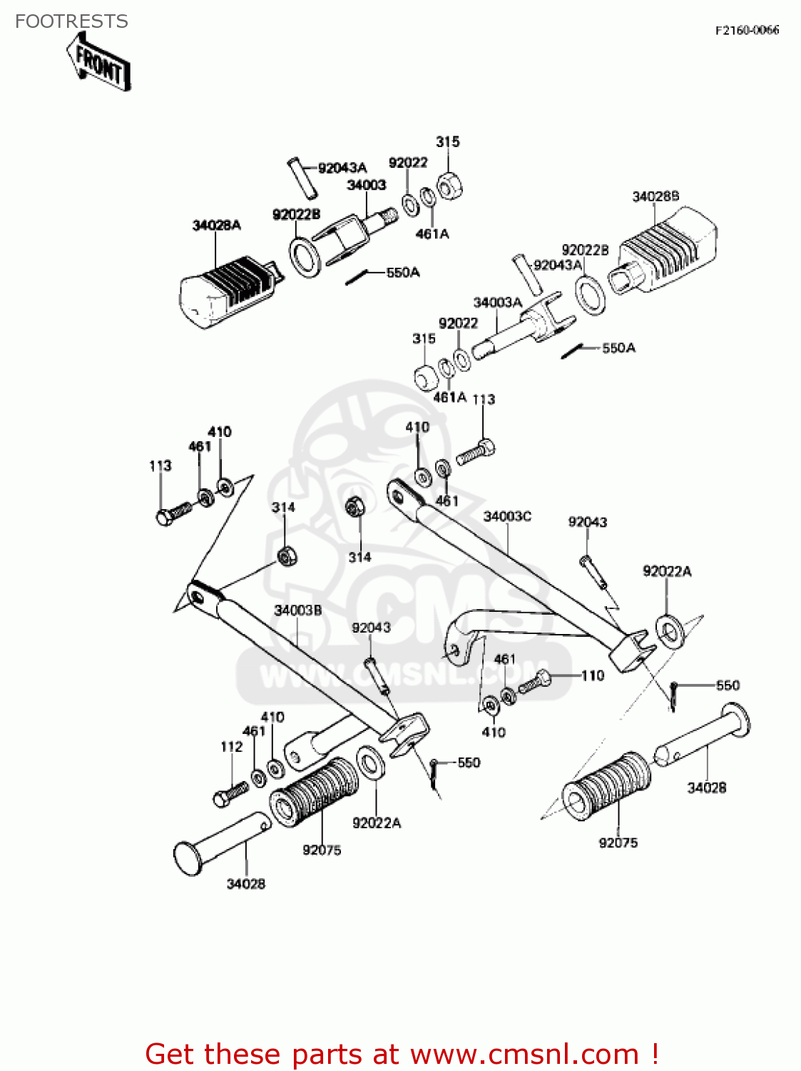 FOOTRESTS AR50A1 1982 USA