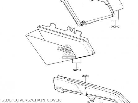 SIDE COVERS/CHAIN COVER - AR50A1 1982 USA