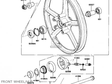 FRONT WHEEL/HUB - AR50A1 1982 USA