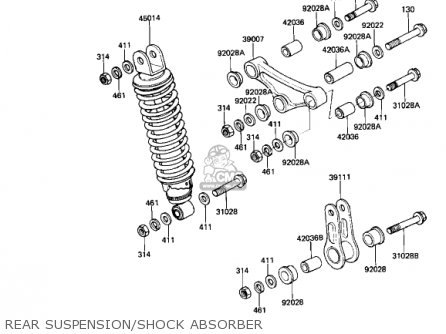 REAR SUSPENSION/SHOCK ABSORBER - AR50A1 1982 USA