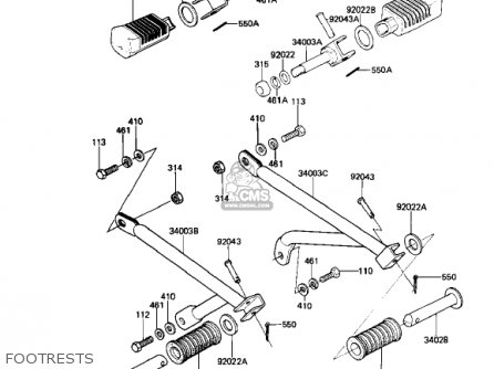 FOOTRESTS - AR50A1 1982 USA