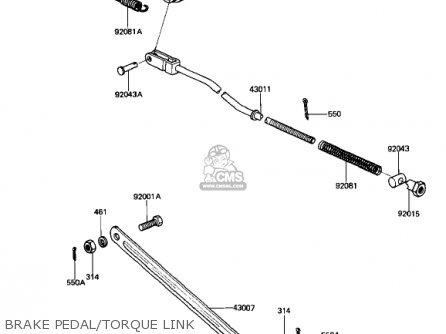 BRAKE PEDAL/TORQUE LINK - AR50A1 1982 USA