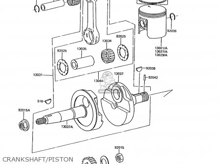 CRANKSHAFT/PISTON - AR50C10 1992 EUROPE UK NL GR SA