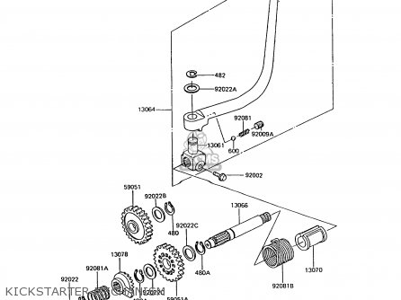 KICKSTARTER MECHANISM - AR50C10 1992 EUROPE UK NL GR SA