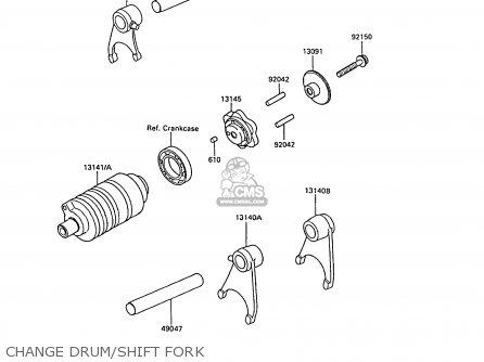 CHANGE DRUM/SHIFT FORK - AR50C10 1992 EUROPE UK NL GR SA