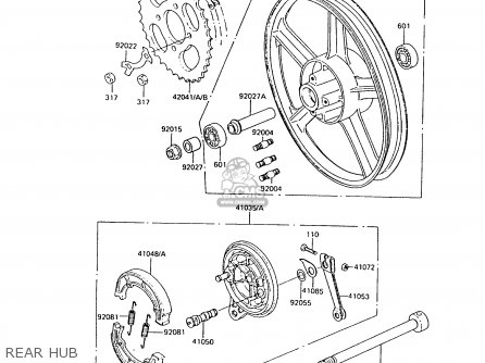 REAR HUB - AR50C10 1992 EUROPE UK NL GR SA