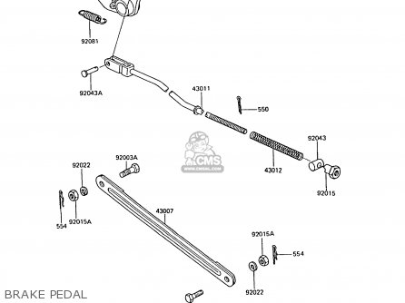 BRAKE PEDAL - AR50C10 1992 EUROPE UK NL GR SA