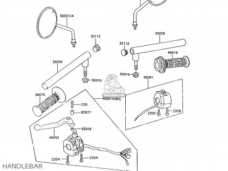 HANDLEBAR - AR50C10 1992 EUROPE UK NL GR SA