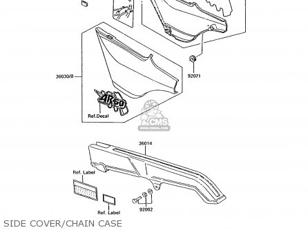 SIDE COVER/CHAIN CASE - AR50C10 1992 EUROPE UK NL GR SA