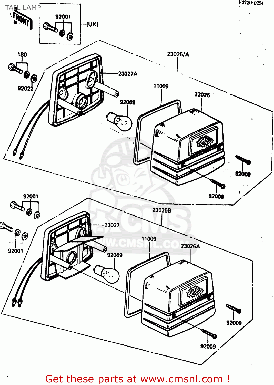 TAIL LAMP AR50C2 1984 UNITED KINGDOM GR ST