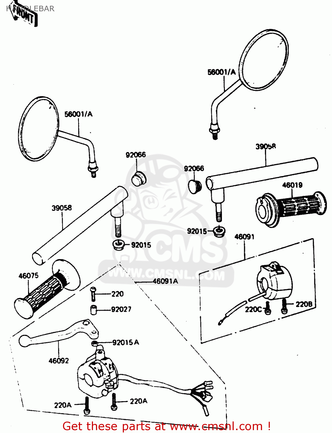 HANDLEBAR AR50C2 1984 UNITED KINGDOM GR ST