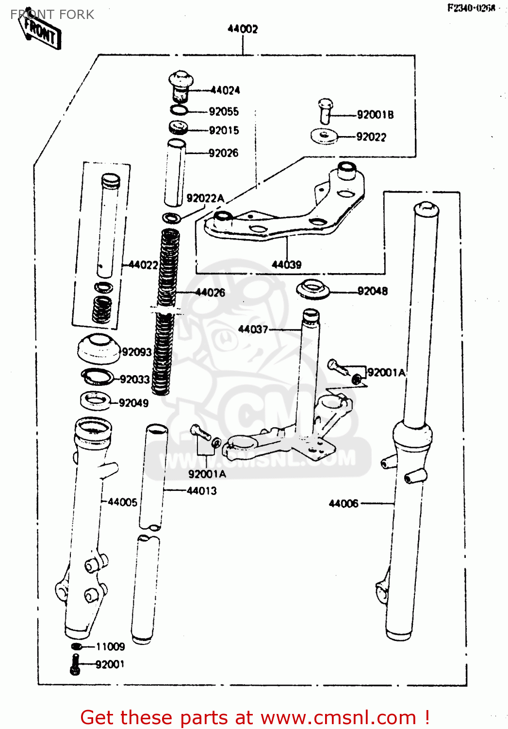 FRONT FORK AR50C2 1984 UNITED KINGDOM GR ST