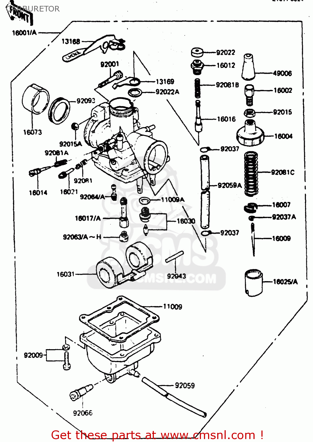 CARBURETOR AR50C3 1985 EUROPE UK GR ST