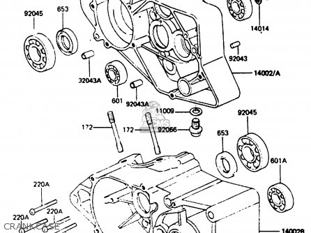 CRANKCASE - AR50C3 1985 EUROPE UK GR ST